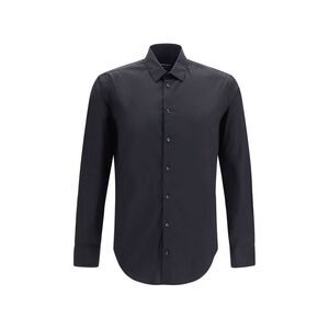 Giorgio Armani Black Cotton Dress Men's Shirt